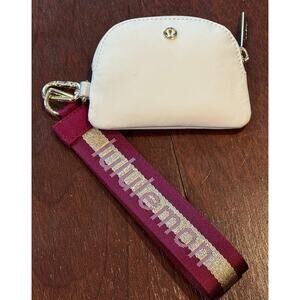 Lululemon Wristlet in Deep Luxe & Gold with Detachable Card Pouch in Bone NWOT